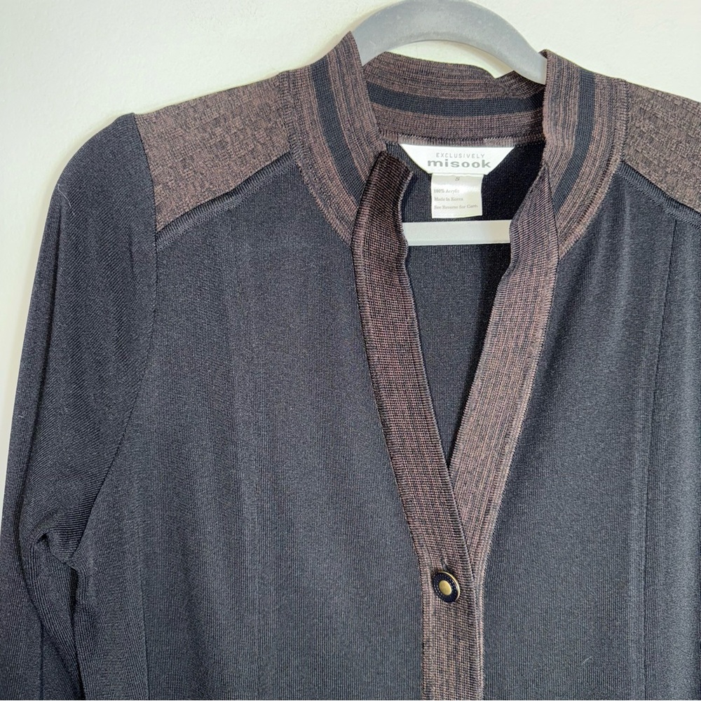 Exclusively Misook Button Front Jacket Blazer-Bla… - image 3